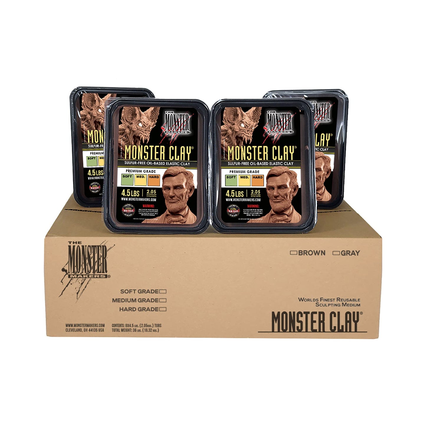 Monster Clay Premium Grade Modeling Clay (18lb Case)