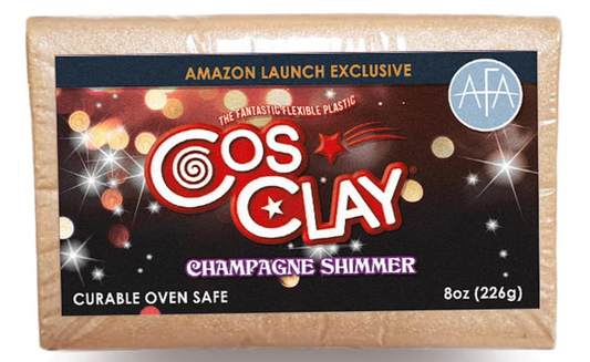 Cosclay Deco Champagne Shimmer (8oz) Flexible Polymer Clay